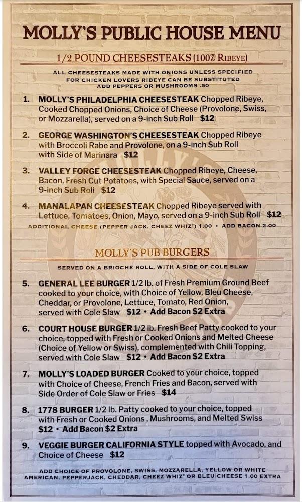 Molly's Public House Menu image 3